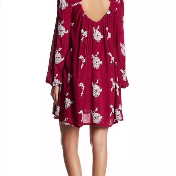 Free People NWT purple embroidered Austin mini - Picture 3 of 8